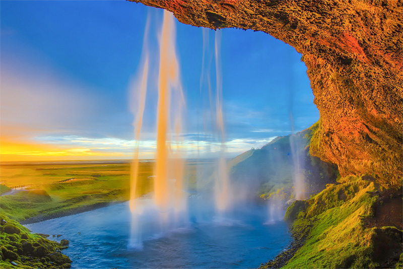 The Skogafoss Waterfall from Iceland.